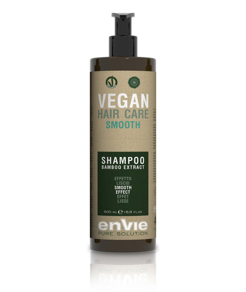 Shampoo liscio vegano per la cura dei capelli